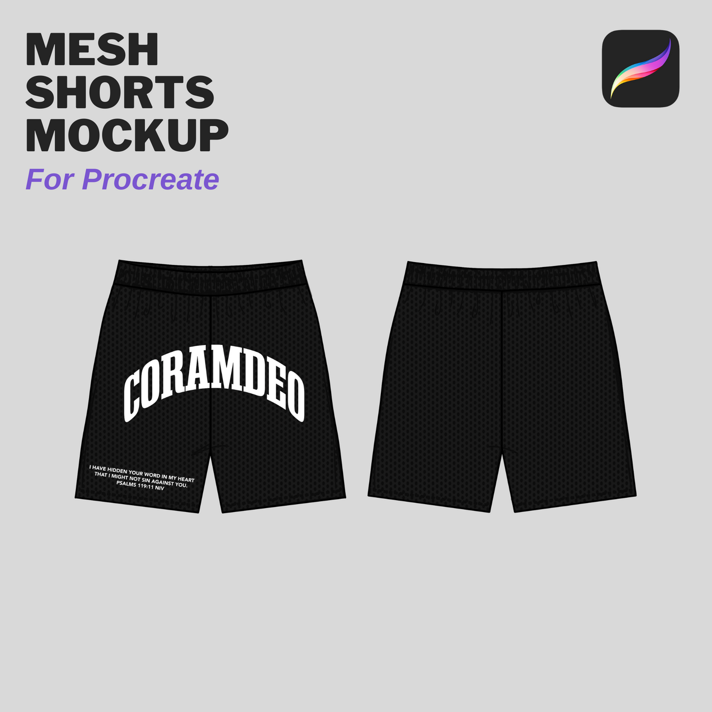 Mesh Shorts Mockup For Procreate