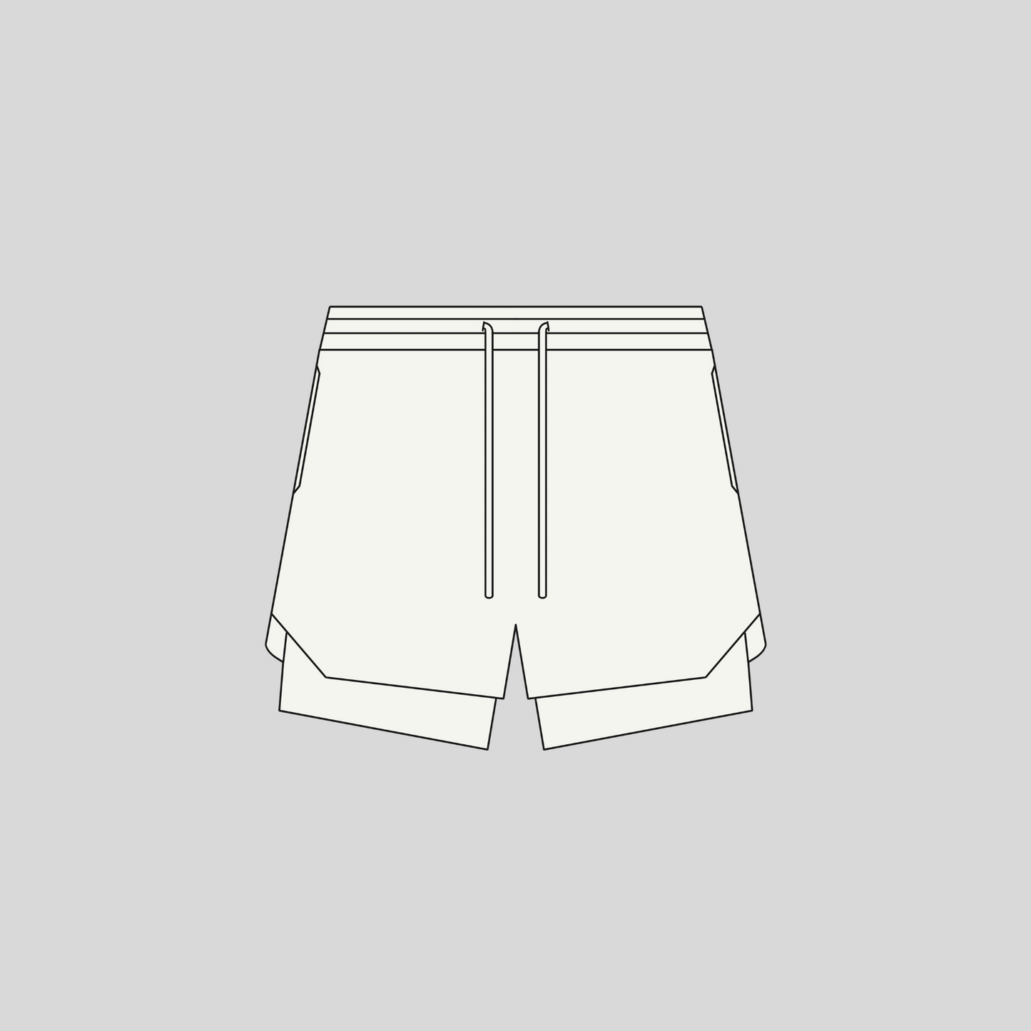 2 in 1 Double Layer Shorts Mockup For Procreate