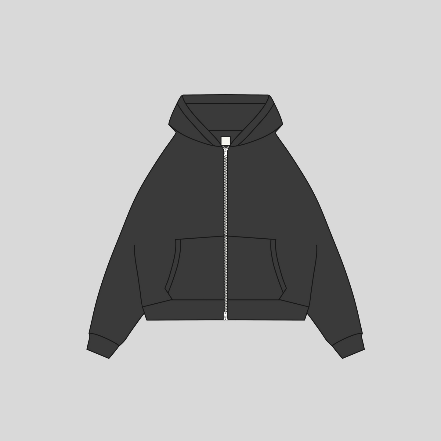 Double Zip Hoodie Mockup For Procreate